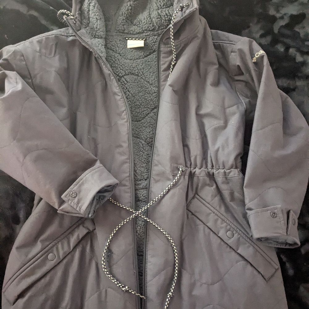 Gray Quilted Hooded Jacket